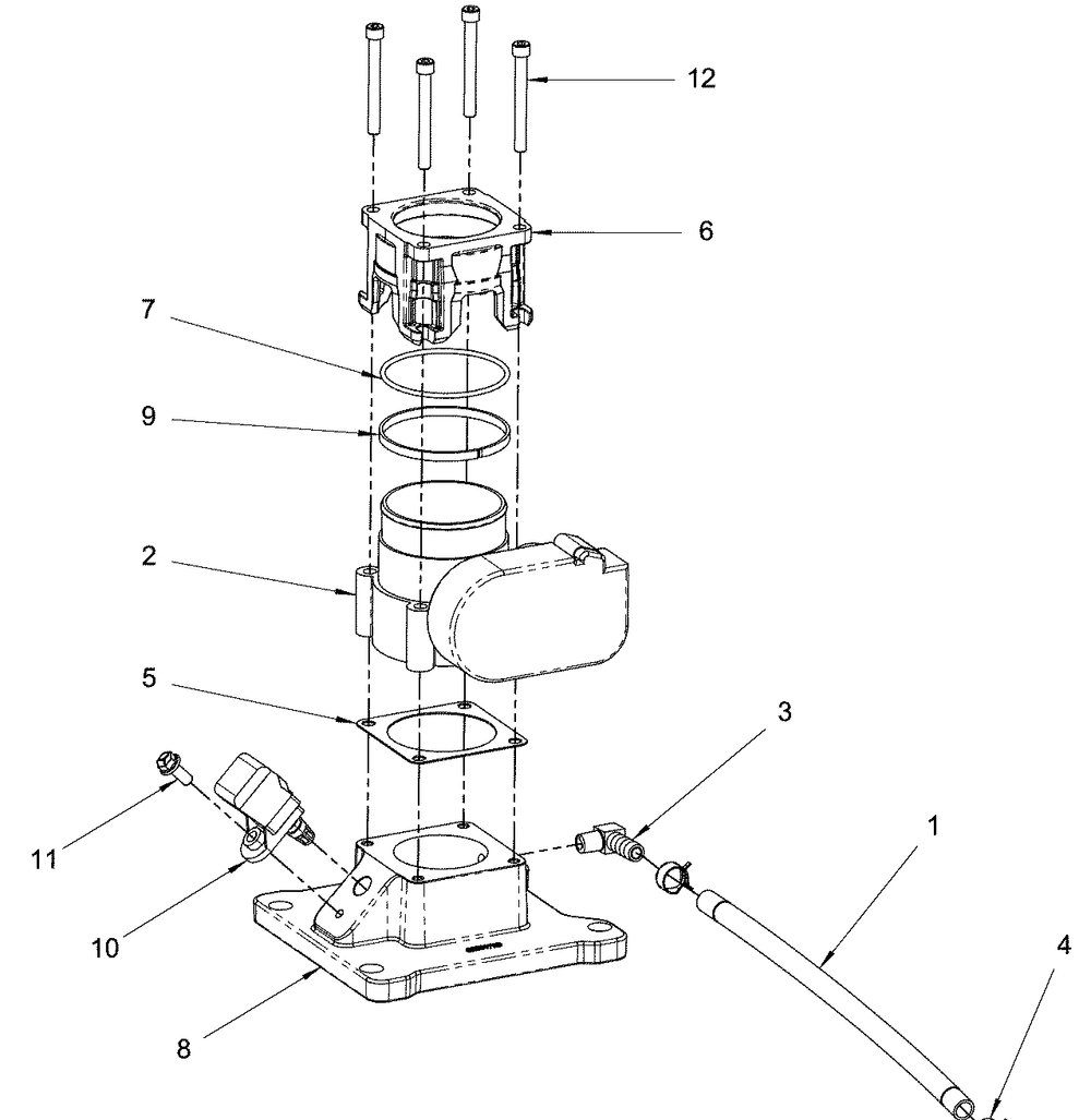 Engine Group - Throttle Mixer Diagram and Parts List for 076160-05  Briggs and Stratton Generator